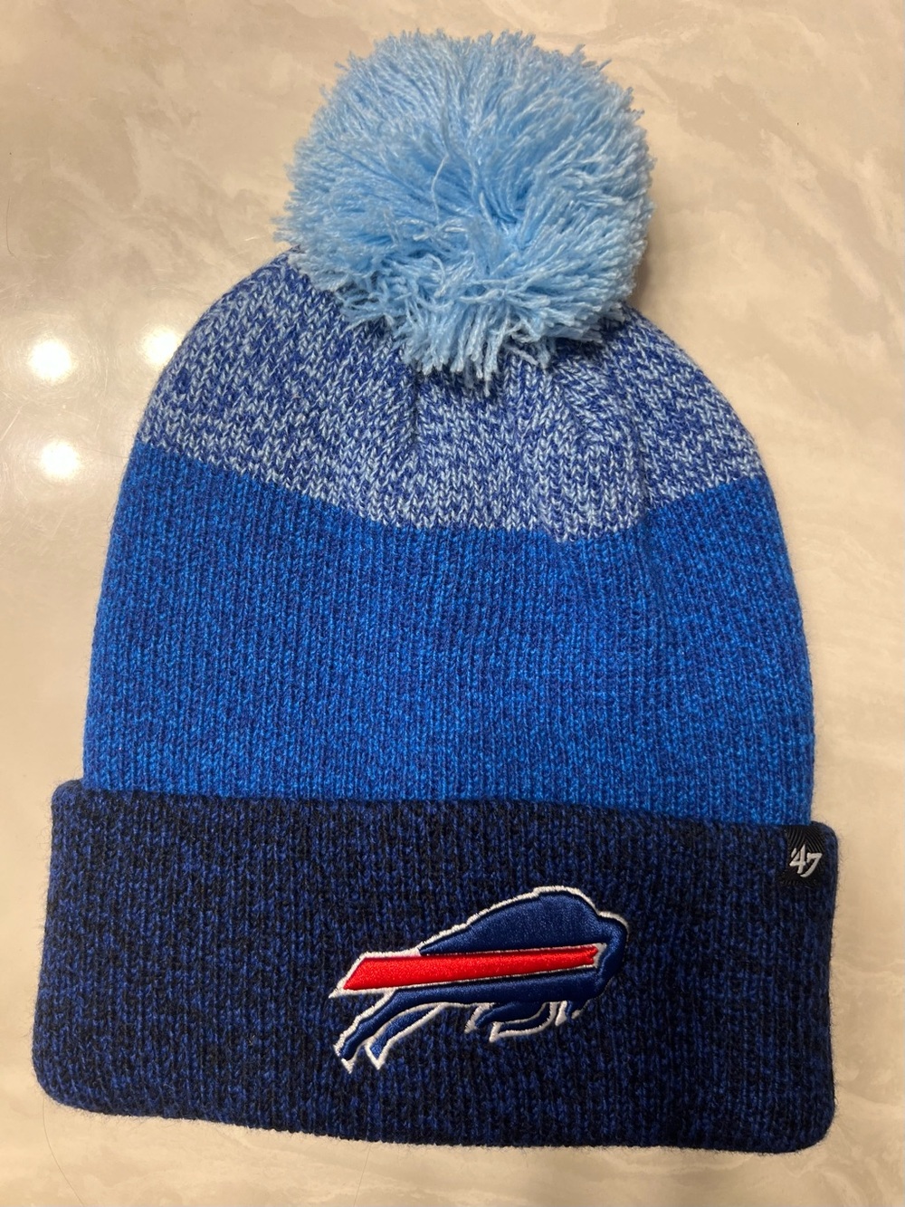 47 Brand Buffalo Bills Men's Blue Pom Knit Beanie